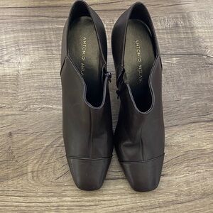 ANTONIO MELANI Dark Brown Ankle Booties